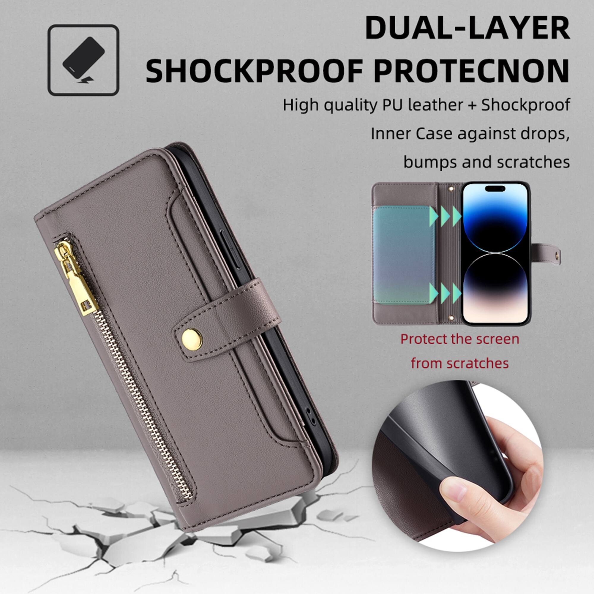 DUAL-LAYER SHOCKPROOF PROTECNON  
High quality PU leather + Shockproof Inner Case against drops, bumps and scratches  
Protect the screen from scratches