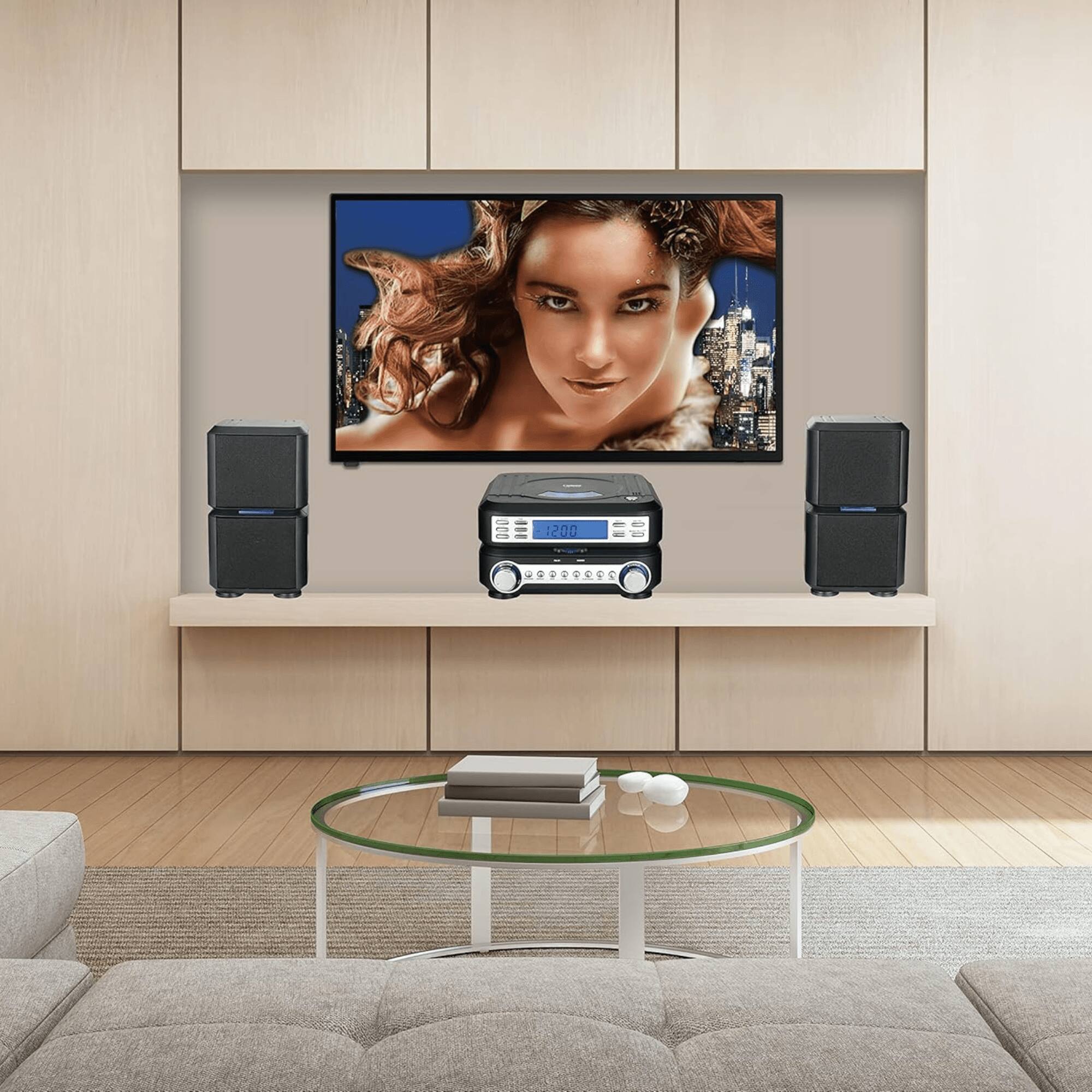 Alt View 3. Naxa - Digital CD Microsystem with AM/FM Radio.