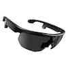 Front. Loheer - Loheer Smart Glasses with 32MP Camera, 1200P Video, AI Voice Assistant, Wi-Fi, IP66 Sports Sunglasses - Black - Black.