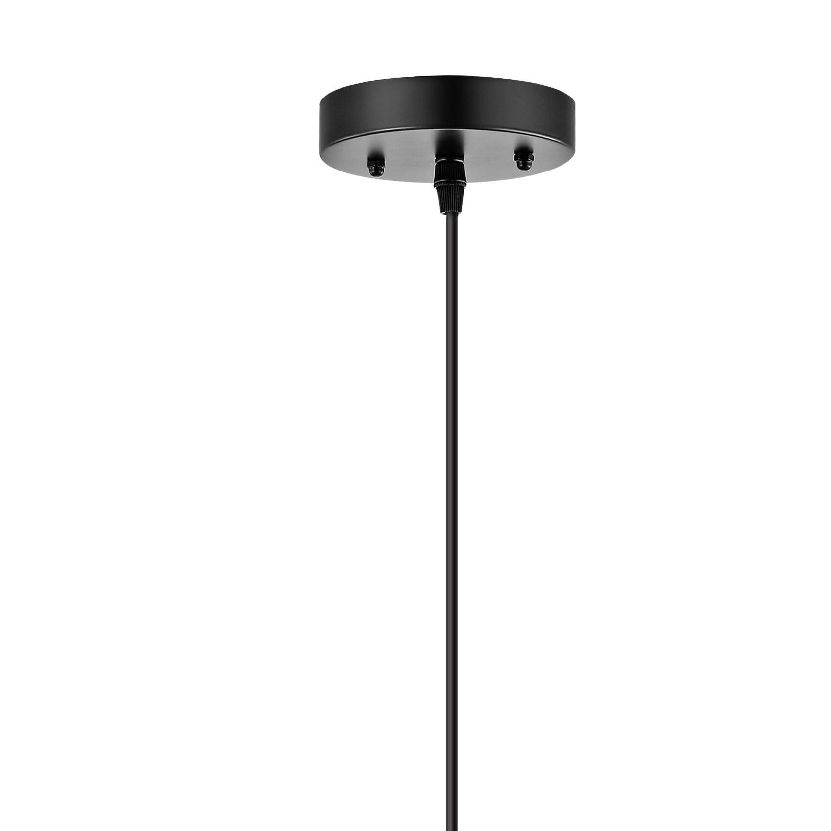 Alt View 5. Jonathan Y - Campana 20" 1-Light Bohemian Modern Woven Rope/Iron LED Pendant, Gray - Gray.