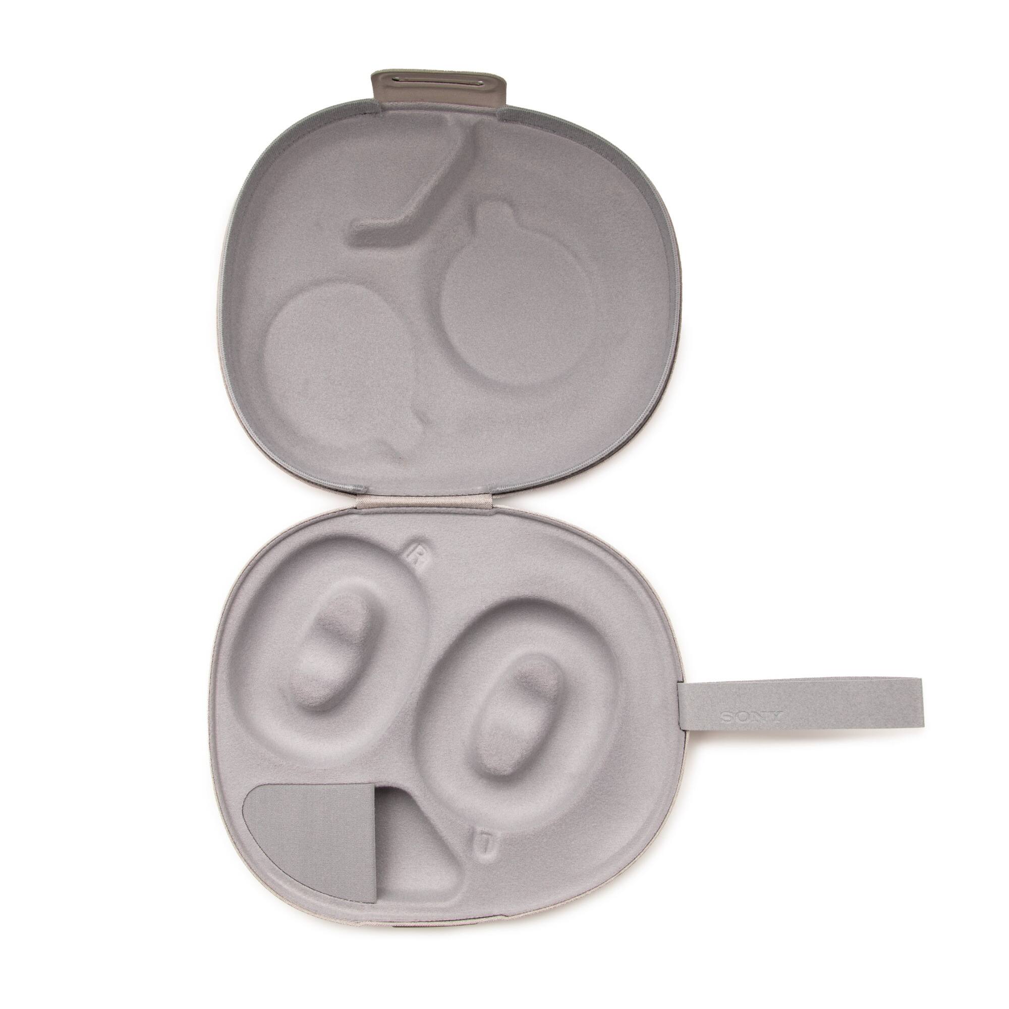 Left. Sony - Sony OEM Carrying Case for WH-1000XM6 Noise Canceling Headphones (Silver).