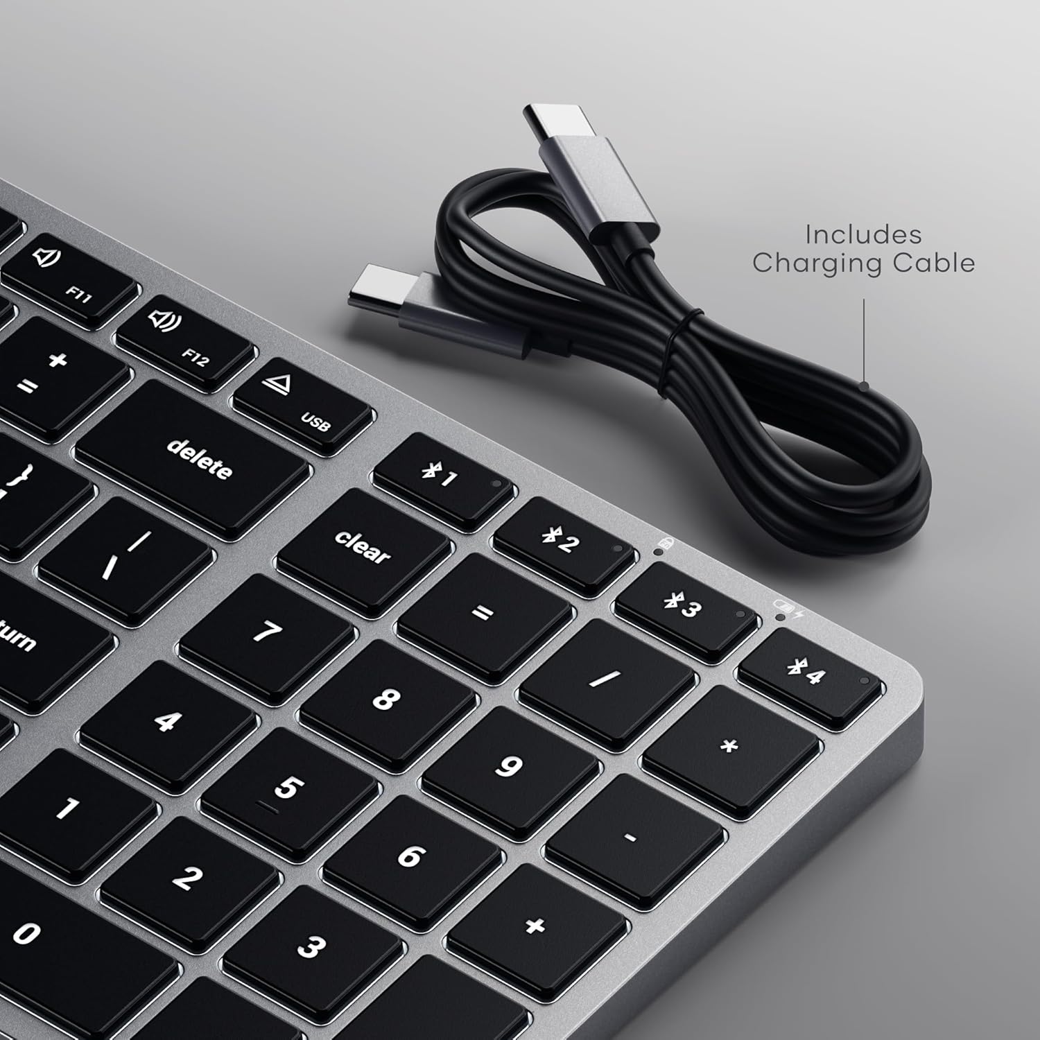 F11 Includes Charging Cable + = }  
F12 USB delete * 1 / clear *2 - = 7 / 8 4 9 5 - 6 2 + 3 *3 3 * * 4