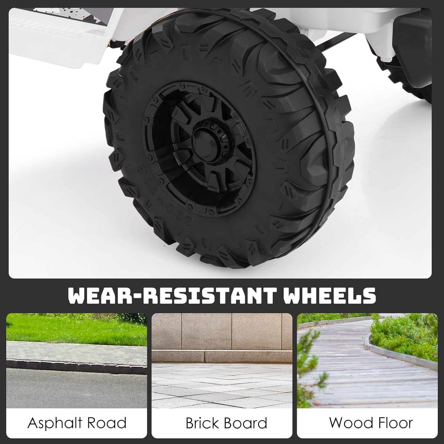 WEAR-RESISTANT WHEELS

Asphalt Road  
Brick Board  
Wood Floor