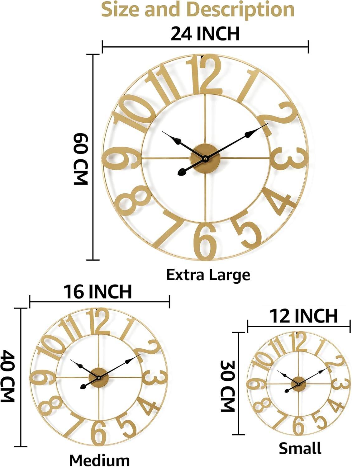 Size and Description

24 INCH  
60 CM  
Extra Large

16 INCH  
40 CM  
Medium

12 INCH  
30 CM  
Small