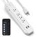 Front. Geeni - 4 Outlet/2USB 460 Joules Surge Protector Strip - White.