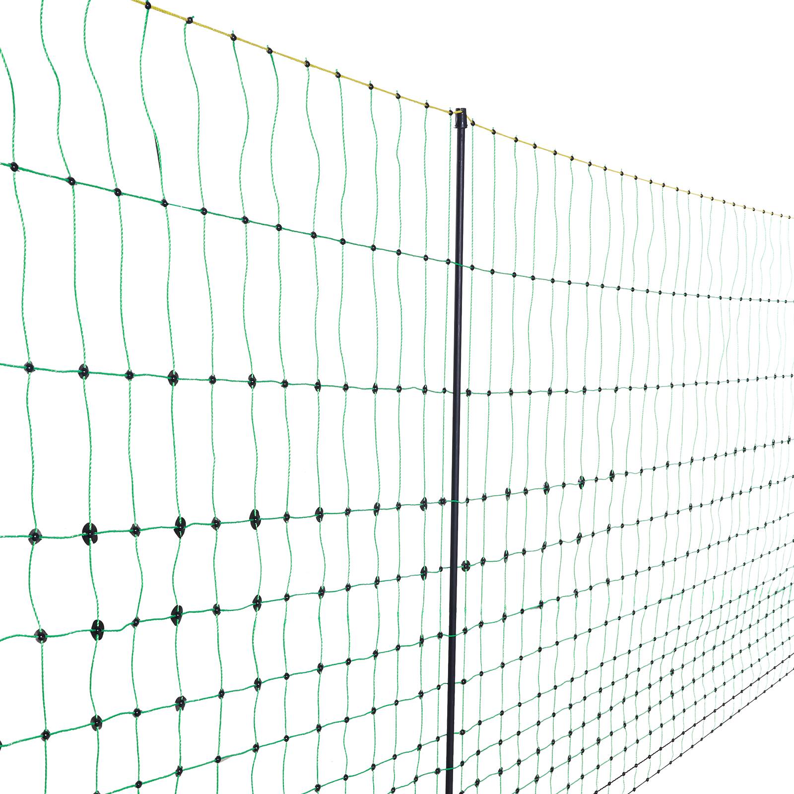 Alt View 5. VEVOR - Electric Fence Netting, 42 in (H) x 164 ft (L), PE Net Fencing with Posts & Double-Spiked Stakes - Green.