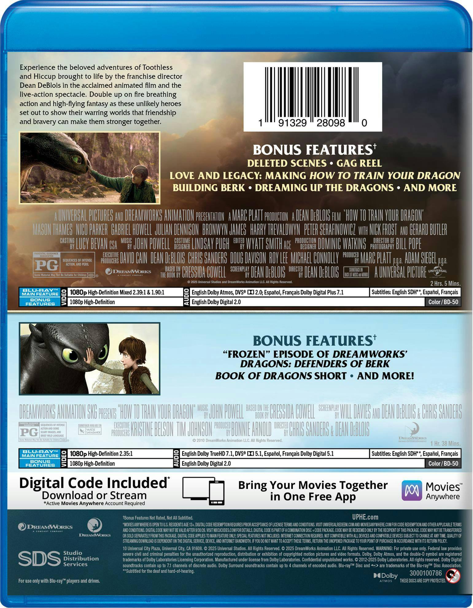 Back. How to Train Your Dragon: 2-Movie Collection   - BLU-RAY.