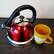 Alt View 4. Mr. Coffee - Mr Coffee Claredale 2.2 Quart Stainless Steel Whistling Tea Kettle in Red with Nylon Handle - Red.