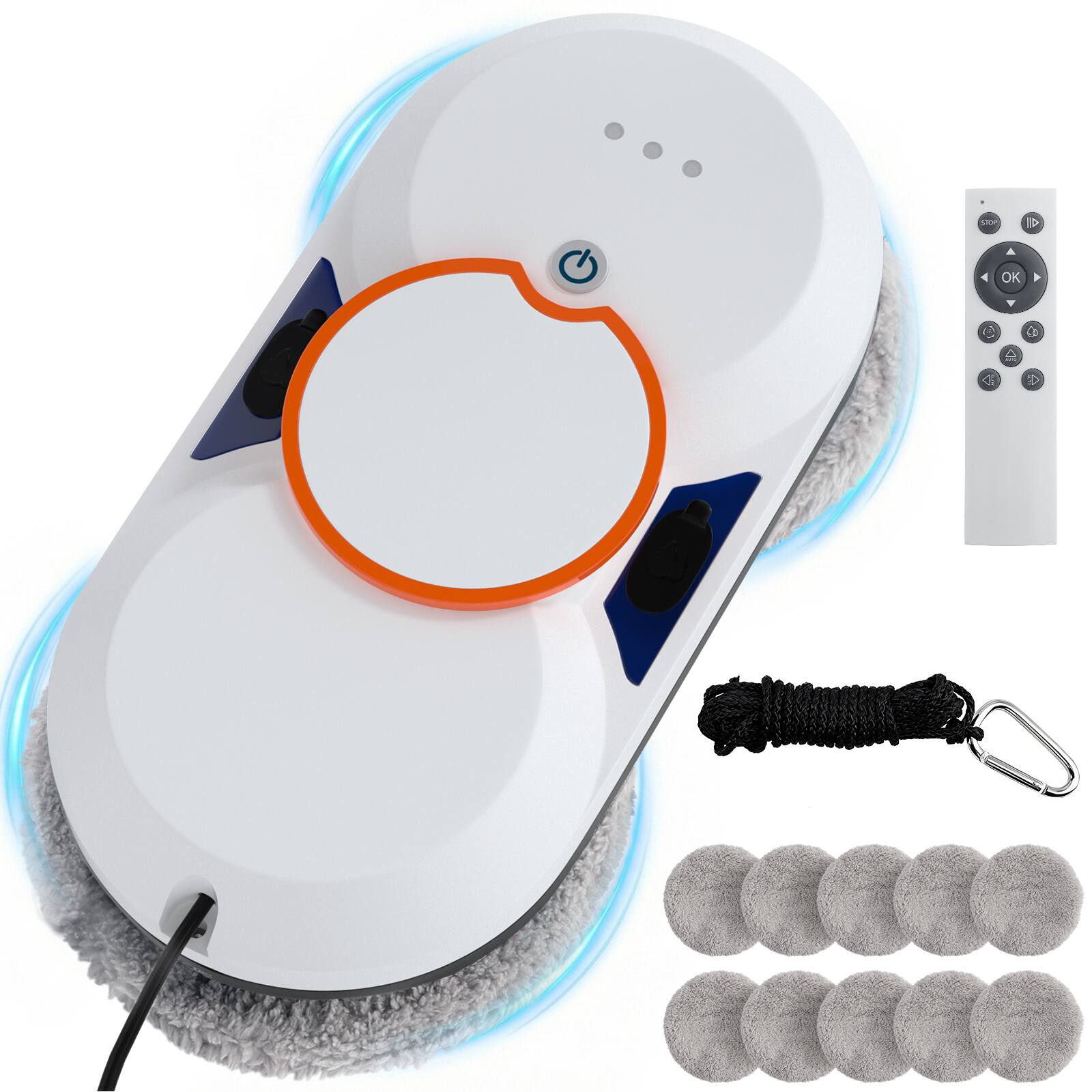 Topteng - 5600Pa Smart Window Cleaning Robot - Dual Auto Water Spray, 3 Cleaning Modes, UPS Safety, for High-Rise Glass & Tiles