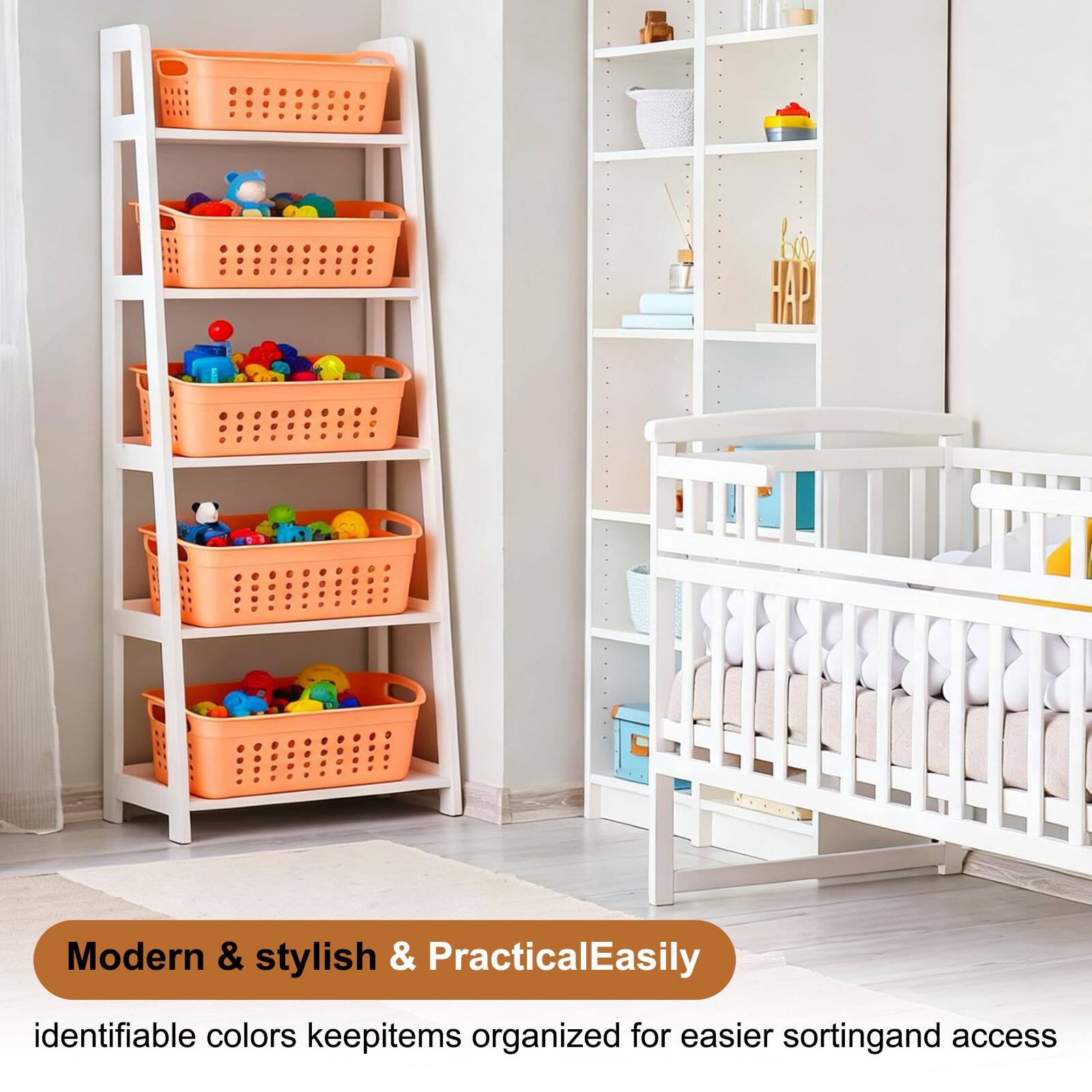 Modern & stylish & Practical  
Easily identifiable colors keep items organized for easier sorting and access