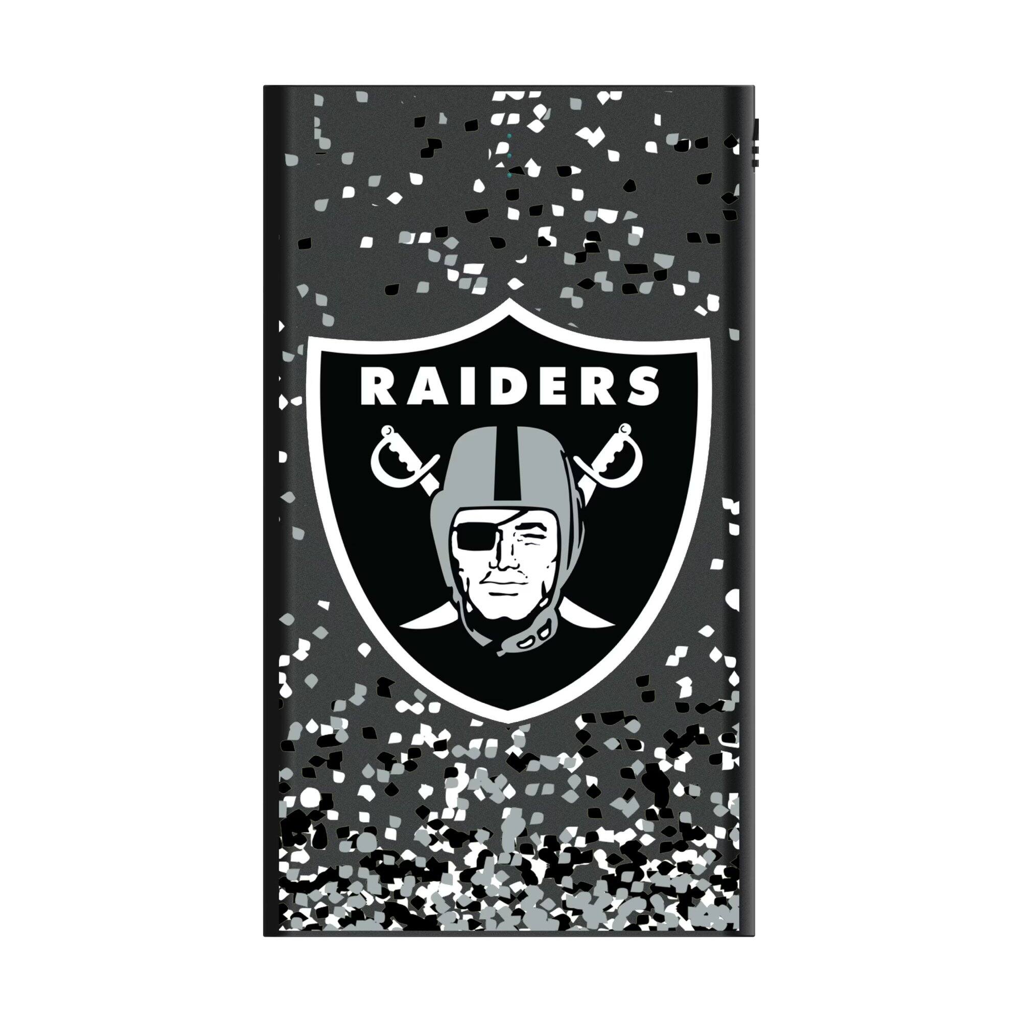 Alt View 1. Keyscaper - Las Vegas Raiders 5000mAh Flat Powerbank - Black.