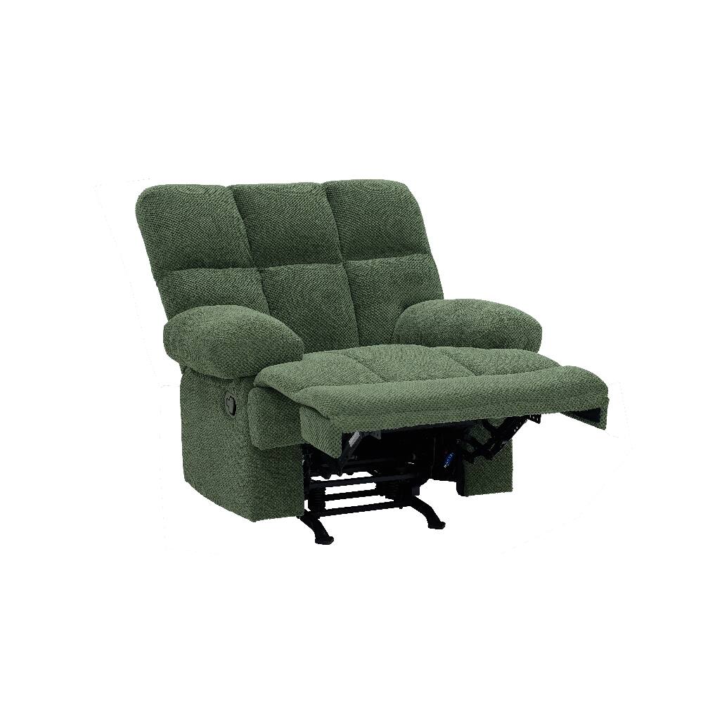 Alt View 10. Ropilly - Ropilly dark green manual rocker recliner with nubby upholstery fabric - Dark Green.