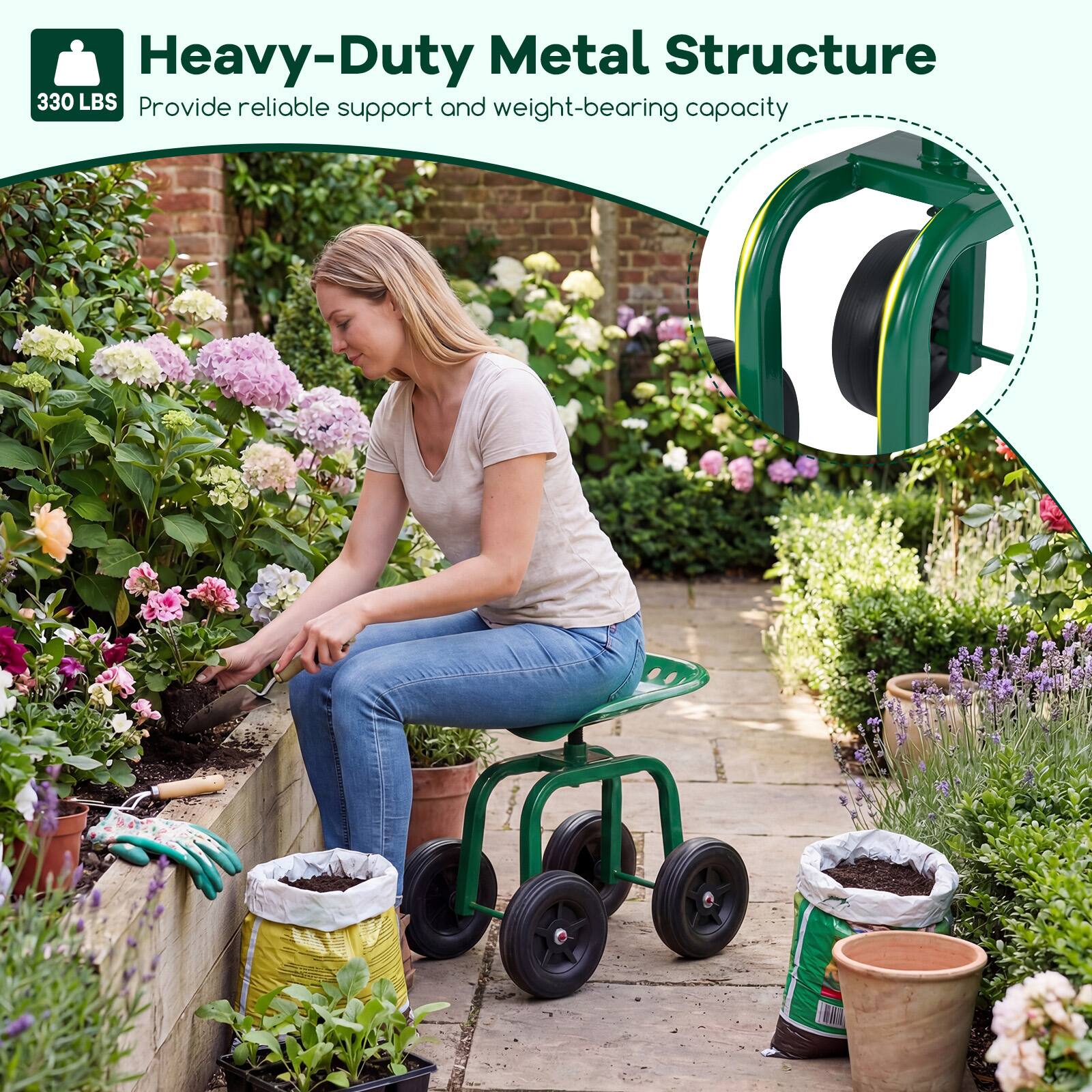 Heavy-Duty Metal Structure  
330 LBS  
Provide reliable support and weight-bearing capacity