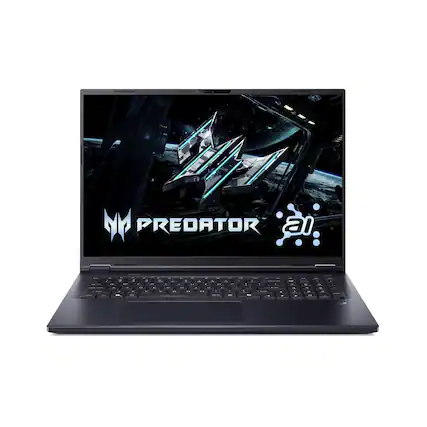 Front. Acer - Predator Helios Neo 18" WQXGA IPS Gaming Laptop PHN18-72-961N 250Hz NVIDIA GeForce RTX 5070 TI 64GB RAM 2TB Storage - Black.