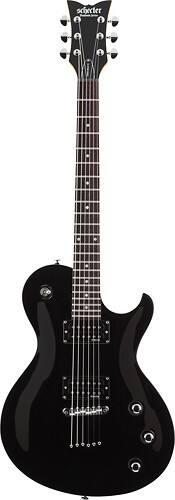 Front Standard. Schecter - Omen Solo 6 6-String Full-Size Electric Guitar - Black.