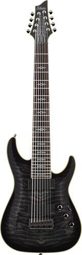 Front Standard. Schecter - Hellraiser Special C-8 8-String Full-Size Electric Guitar - See-Thru Black.