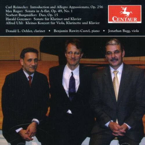 Carl Reinecke: Introduction and Allegro Appassionato, Op. 256  
Max Reger: Sonata in A-flat, Op. 49, No. 1  
Norbert Burgmüller: Duo, Op. 15  
Harald Genzmer: Sonate für Klarinet und Klavier  
Alfred Uhl: Kleines Konzert für Viola, Klarinette und Klavier  

Donald L. Oehler, clarinet  
Benjamin Rawitz-Castel, piano  
Jonathan Bagg, viola  

CENTAUR