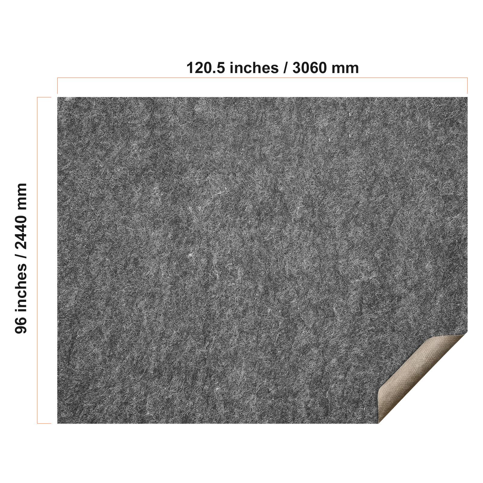 120.5 inches / 3060 mm  
96 inches / 2440 mm