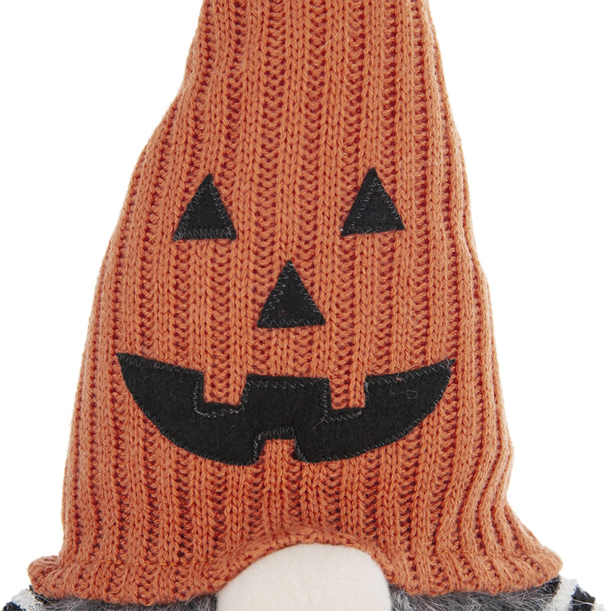 Alt View 2. Boyel Living - 23.5 Inch Seasonal Home Decor Large Halloween Sitting Gnome with Orange Knit Pumpkin Hat - Black,Orange,White.