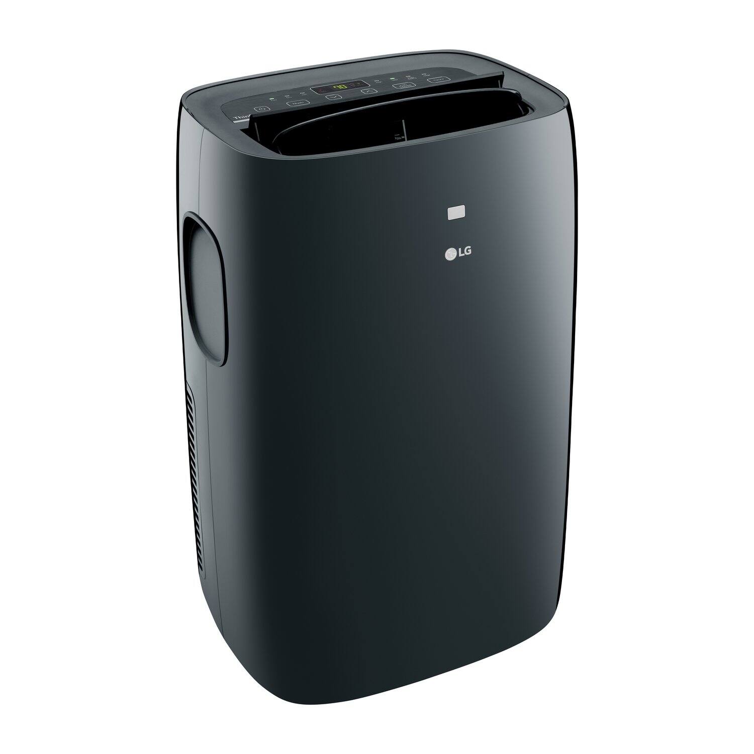 Back. LG - 350 Sq. Ft. 8,000 BTU DOE Smart Portable Air Conditioner - Black.