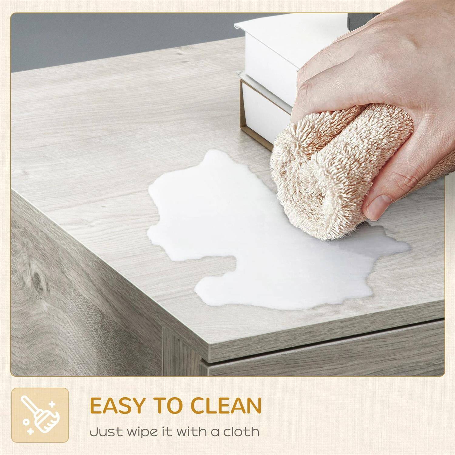 EASY TO CLEAN  
Just wipe it with a cloth