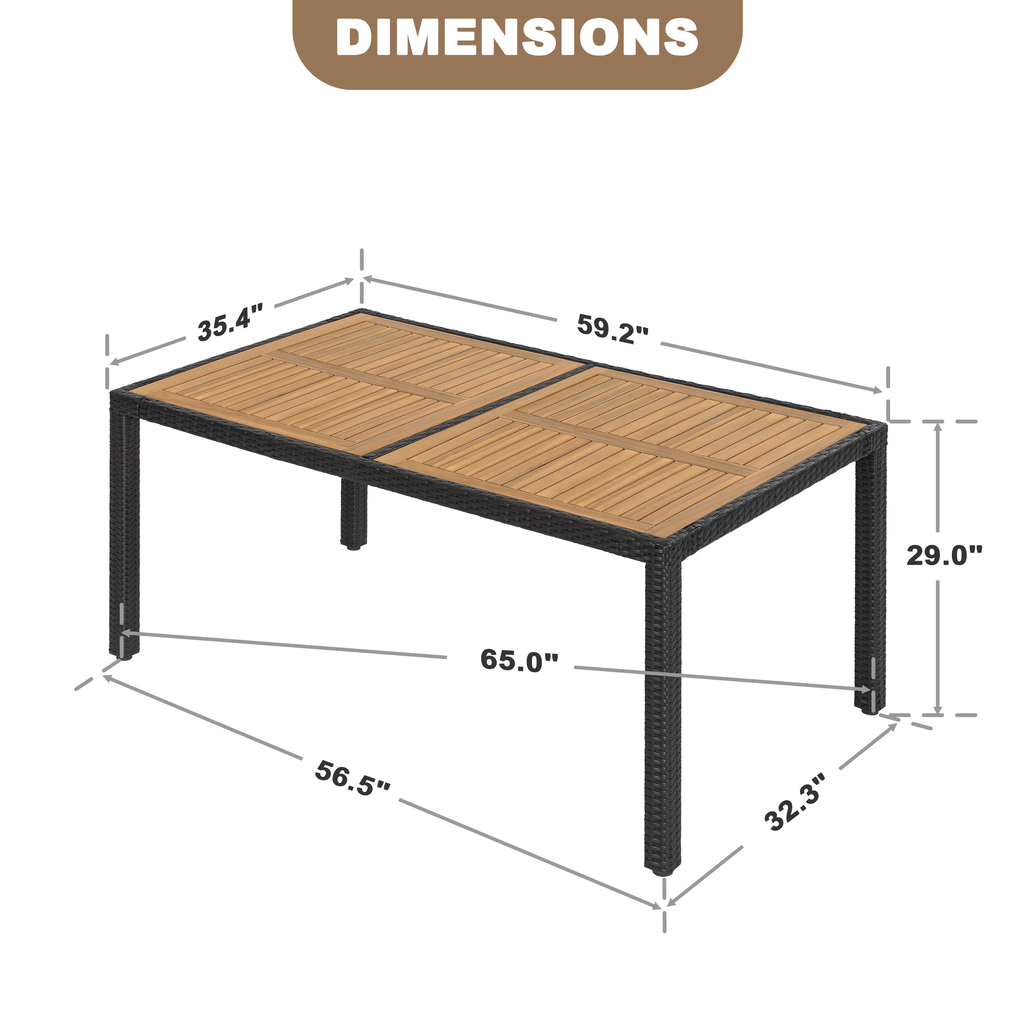 DIMENSIONS  
35.4" 59.2" 29.0" 65.0" 56.5" 32.3"