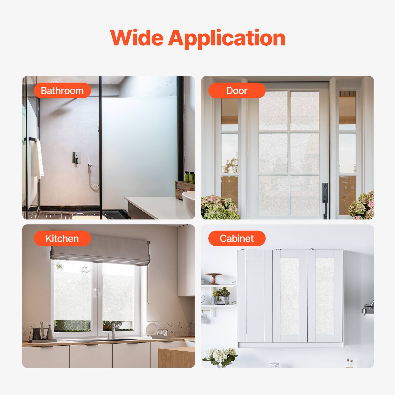 Wide Application

- Bathroom
- Door
- Kitchen
- Cabinet