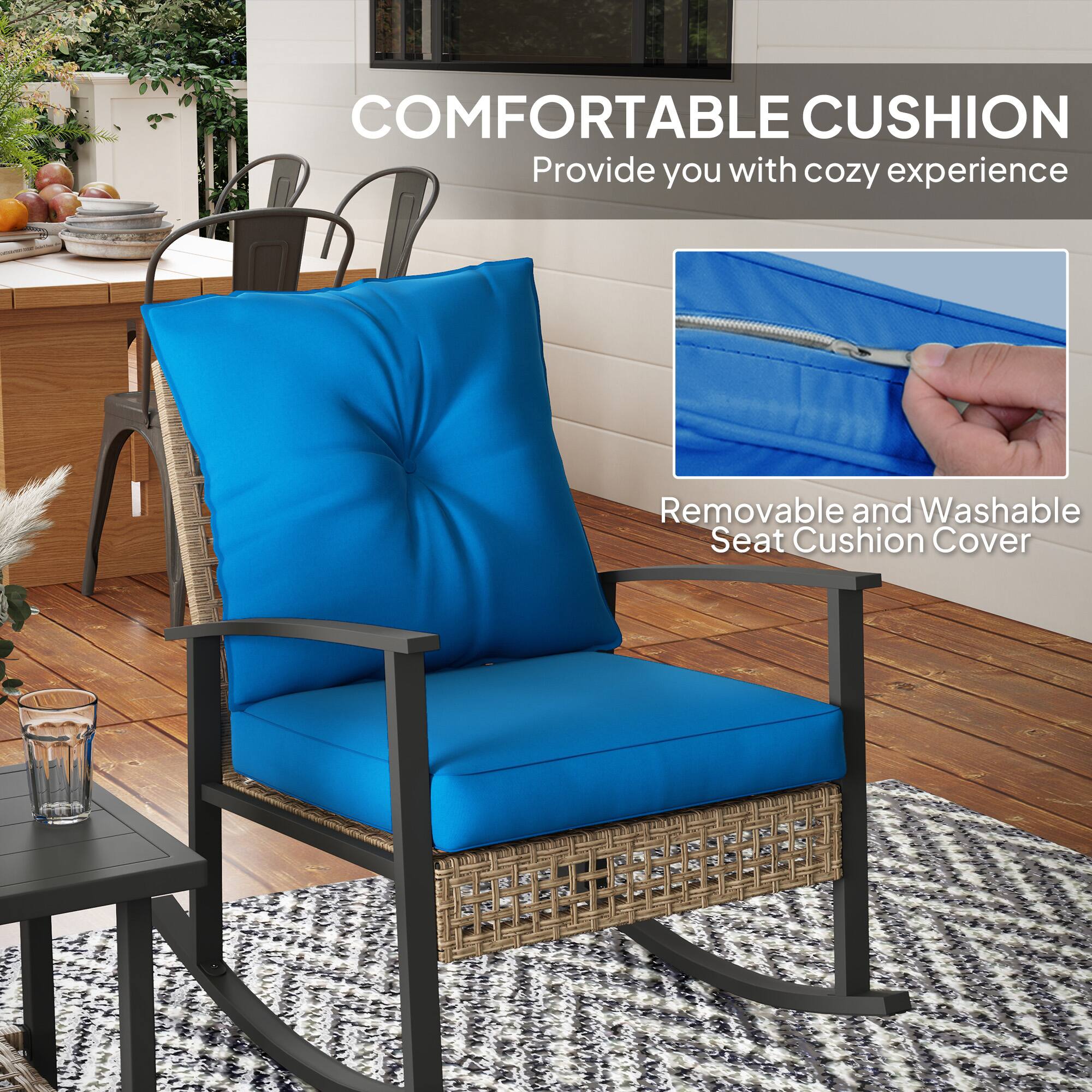 COMFORTABLE CUSHION
Provide you with cozy experience
Removable and Washable Seat Cushion Cover