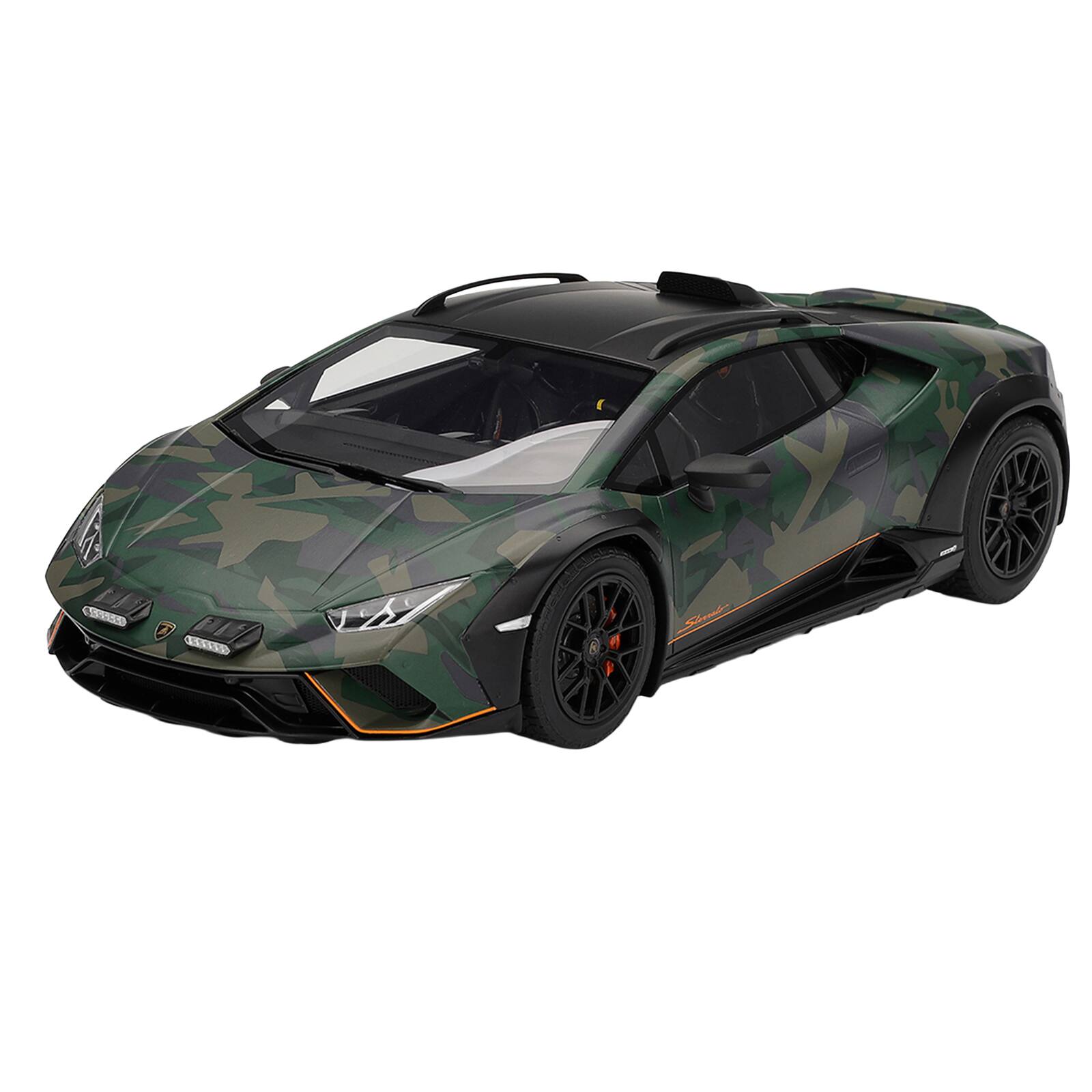 Lamborghini Huracan Sterrato All-Terrain "BOSCO" Green Camouflage 1/18 Model Car by Top Speed