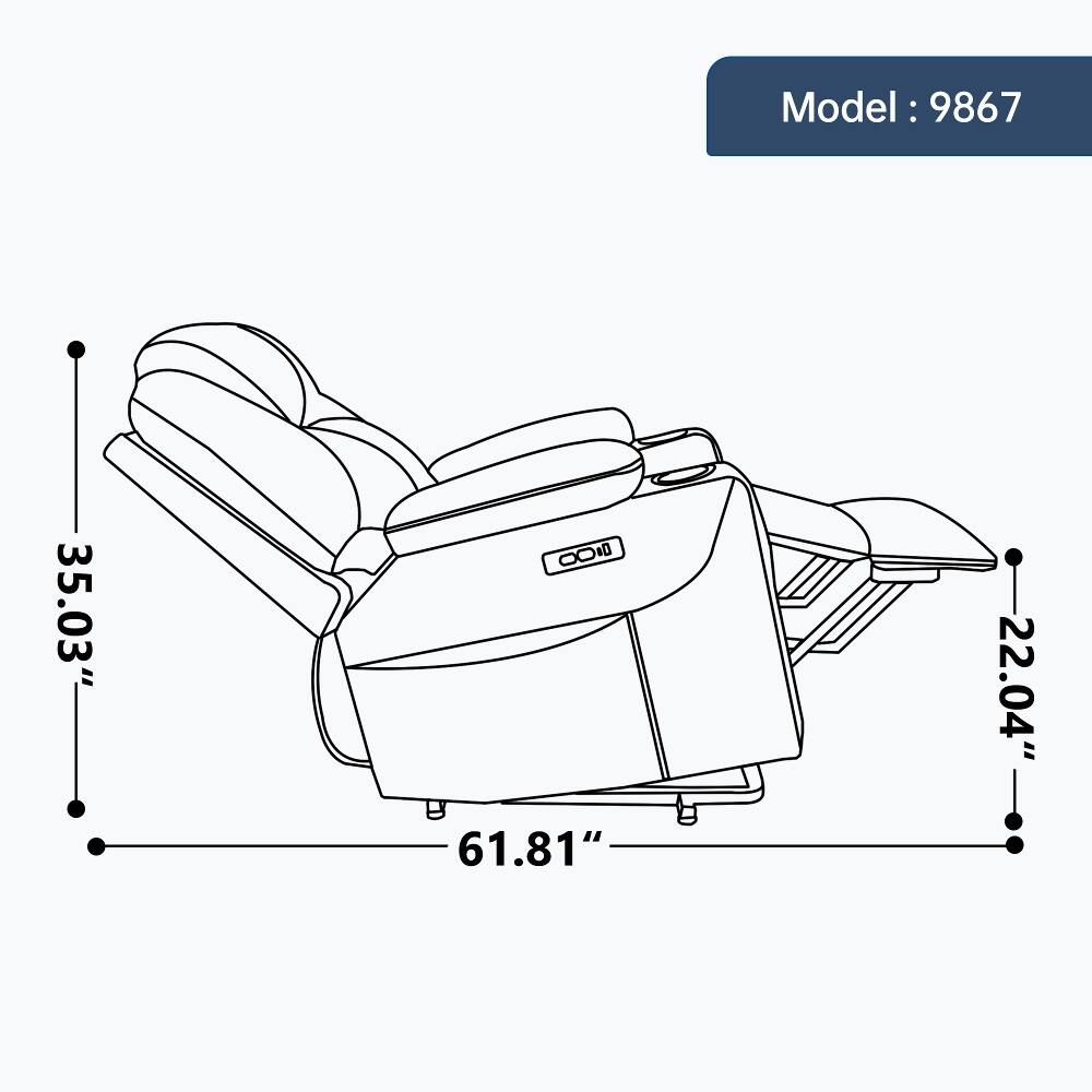 Model: 9867  
35.03"  
61.81"  
22.04"