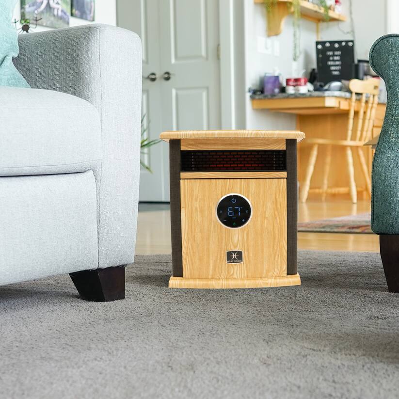 Alt View 3. Heat Storm - 1500 Watt Black Infrared Cabinet Heater - Black.