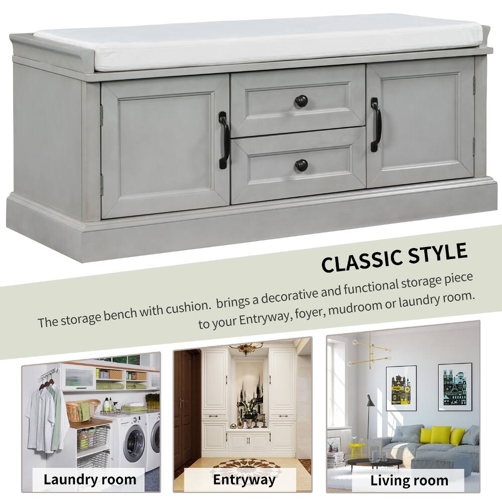 CLASSIC STYLE functional storage piece decorative and room. brings a laundry cushion. mudroom or bench with foyer, The storage to your Entryway,

Laundry room
Entryway
Living room
