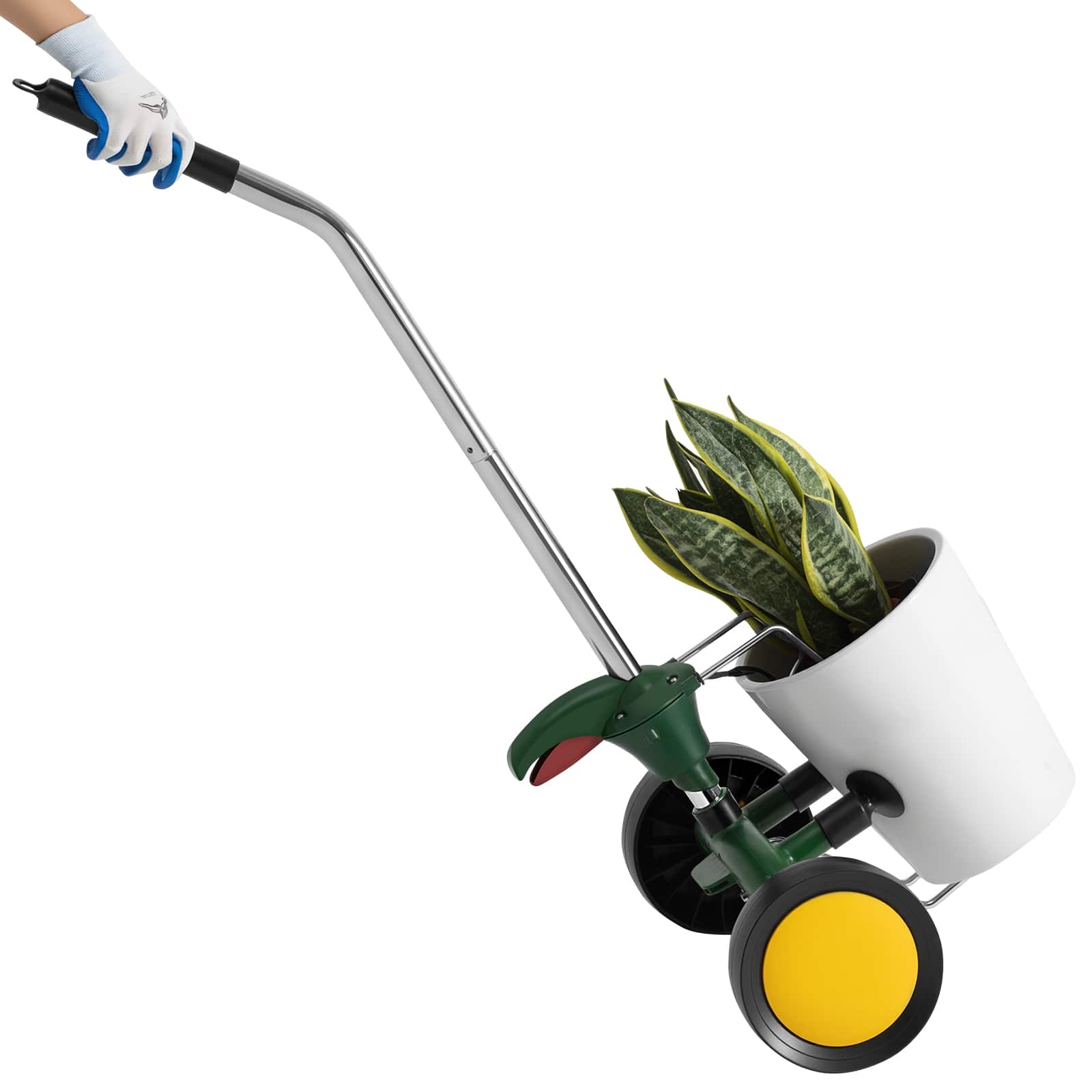 VEVOR - Garden Pot Mover, Heavy Duty Plant Dolly Cart with Adjustable Grabbing Arm, Max 143 LBS Weight Capacity - Red,Black price history on PriceWatchPro