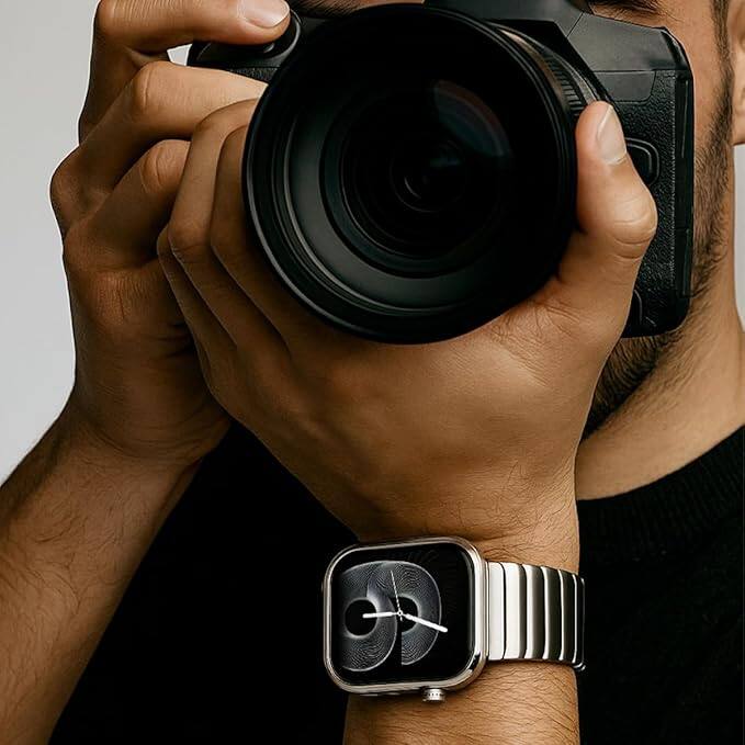 Left. Noise - Pro 6 Max Smartwatch with Intelligent AI and Endless AI Watch Faces - Black.