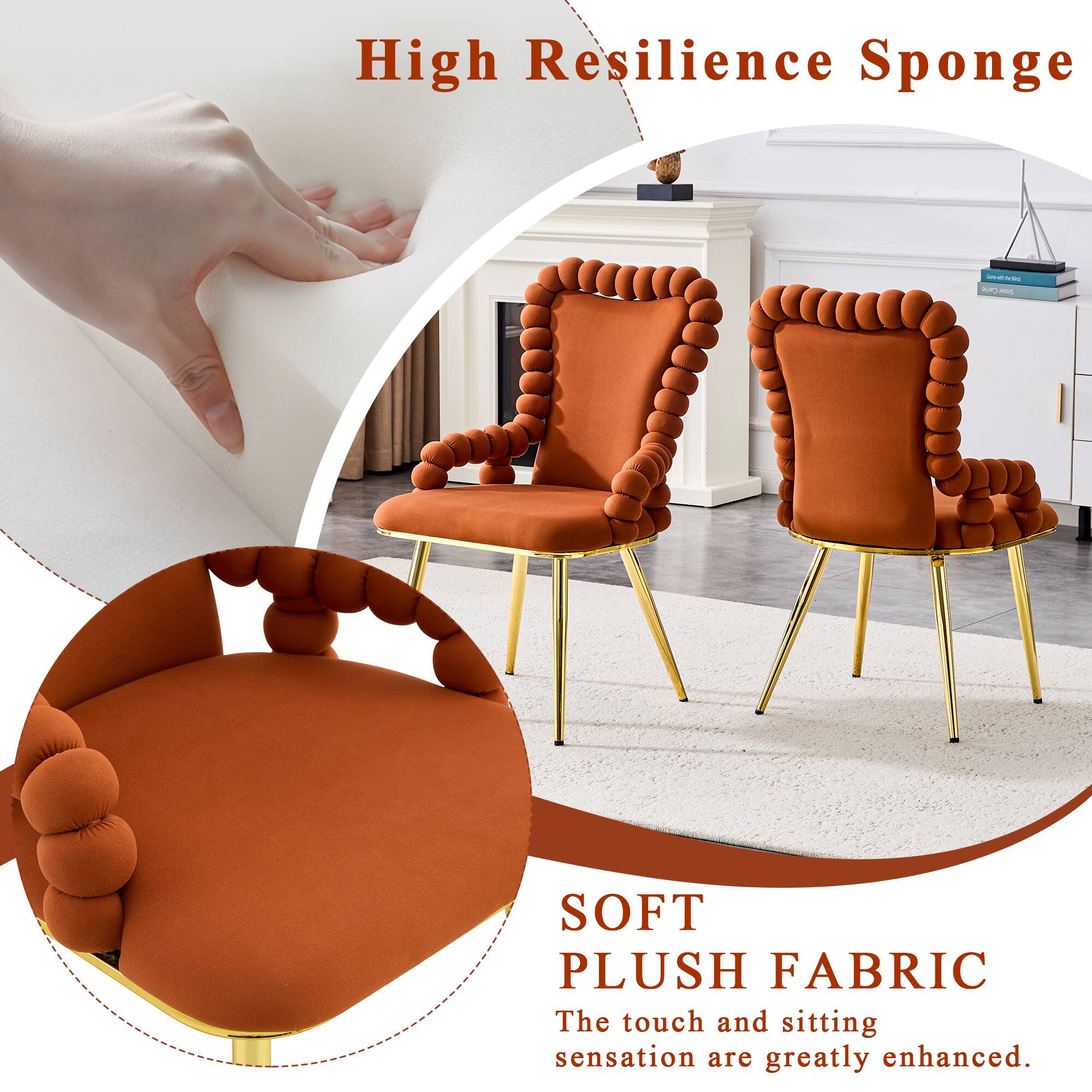 High Resilience Sponge

SOFT PLUSH FABRIC
The touch and sitting sensation are greatly enhanced.