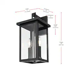 Elegant Lighting - Venango 7 inch Outdoor Pendant - Black