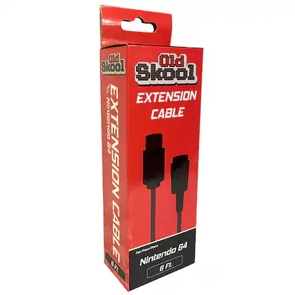 Old Skool Extension Cable for Nintendo 64, 6 Ft.
