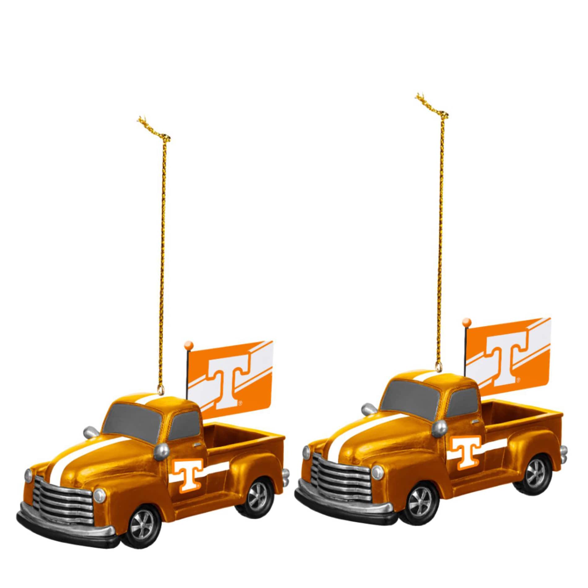Alt View 1. Evergreen Enterprises - Tennessee Volunteers 3" Rally Truck Two-Piece Ornament Set - Multicolor.