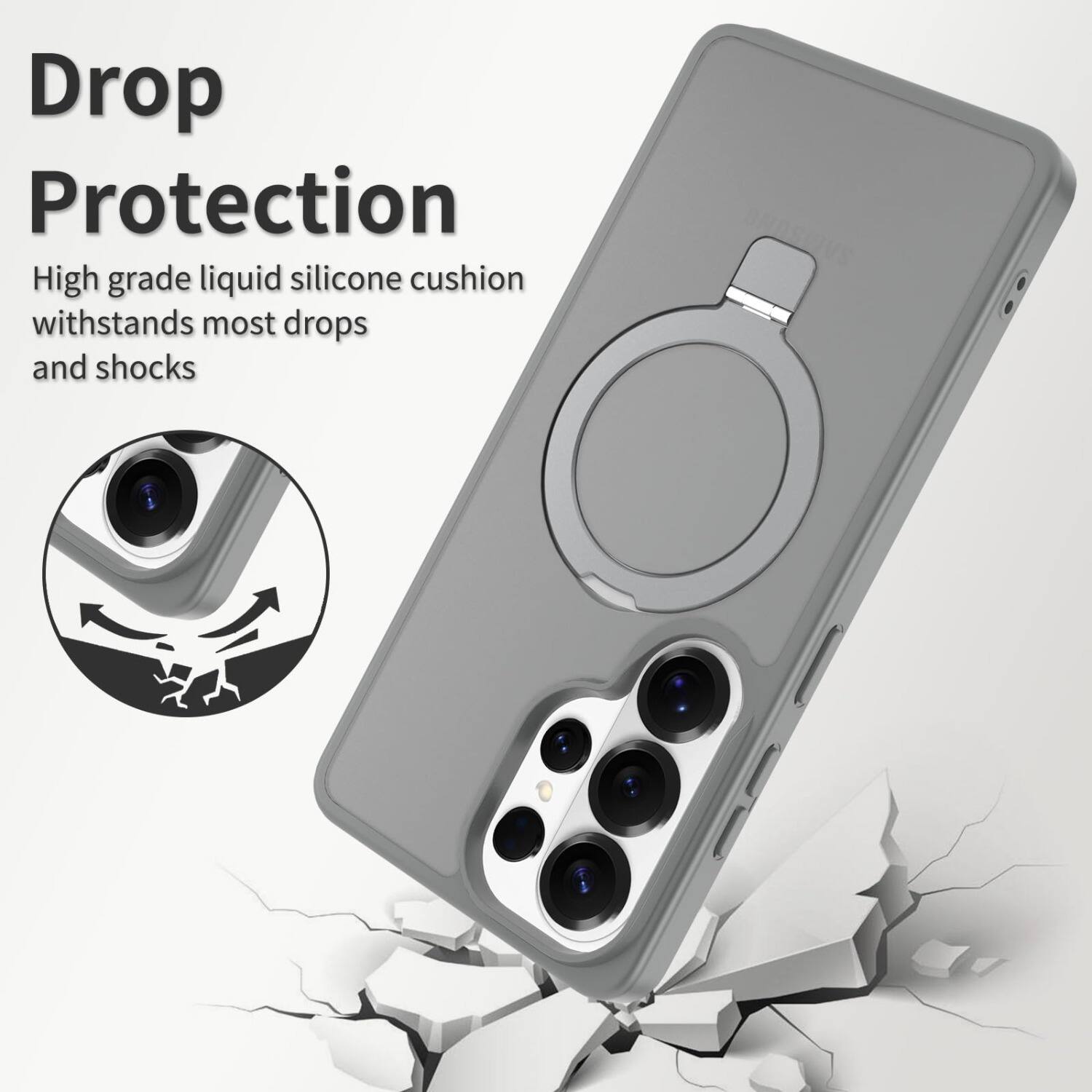 Drop Protection  
High grade liquid silicone cushion withstands most drops and shocks