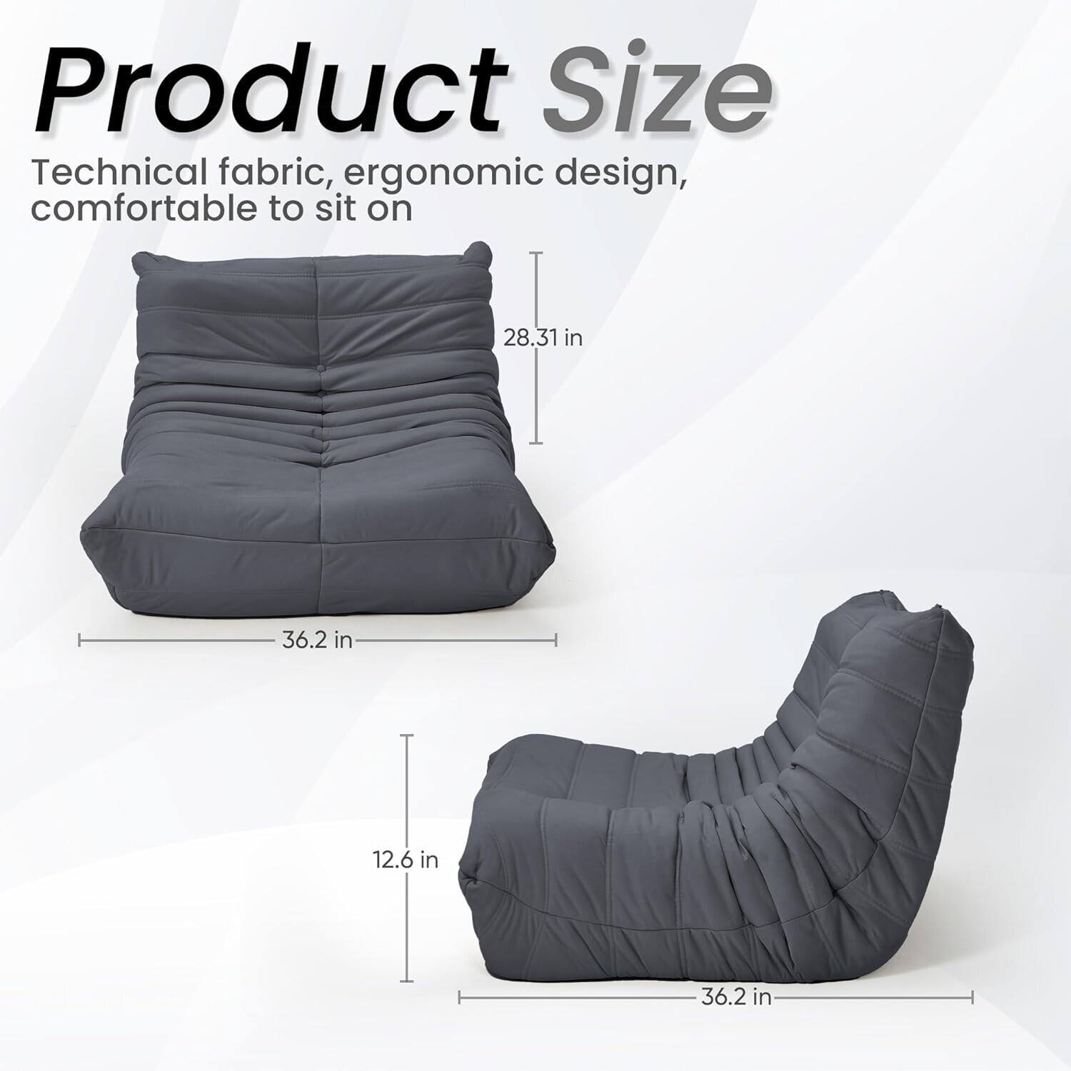 Product Size  
Technical fabric, ergonomic design, comfortable to sit on  

28.31 in  
36.2 in  
12.6 in  
36.2 in