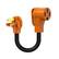 Front. Tera - NEMA 10-30P to 14-50R EV Charger Adapter Cord for Tesla & Level 2 EVs - Black & Orange.