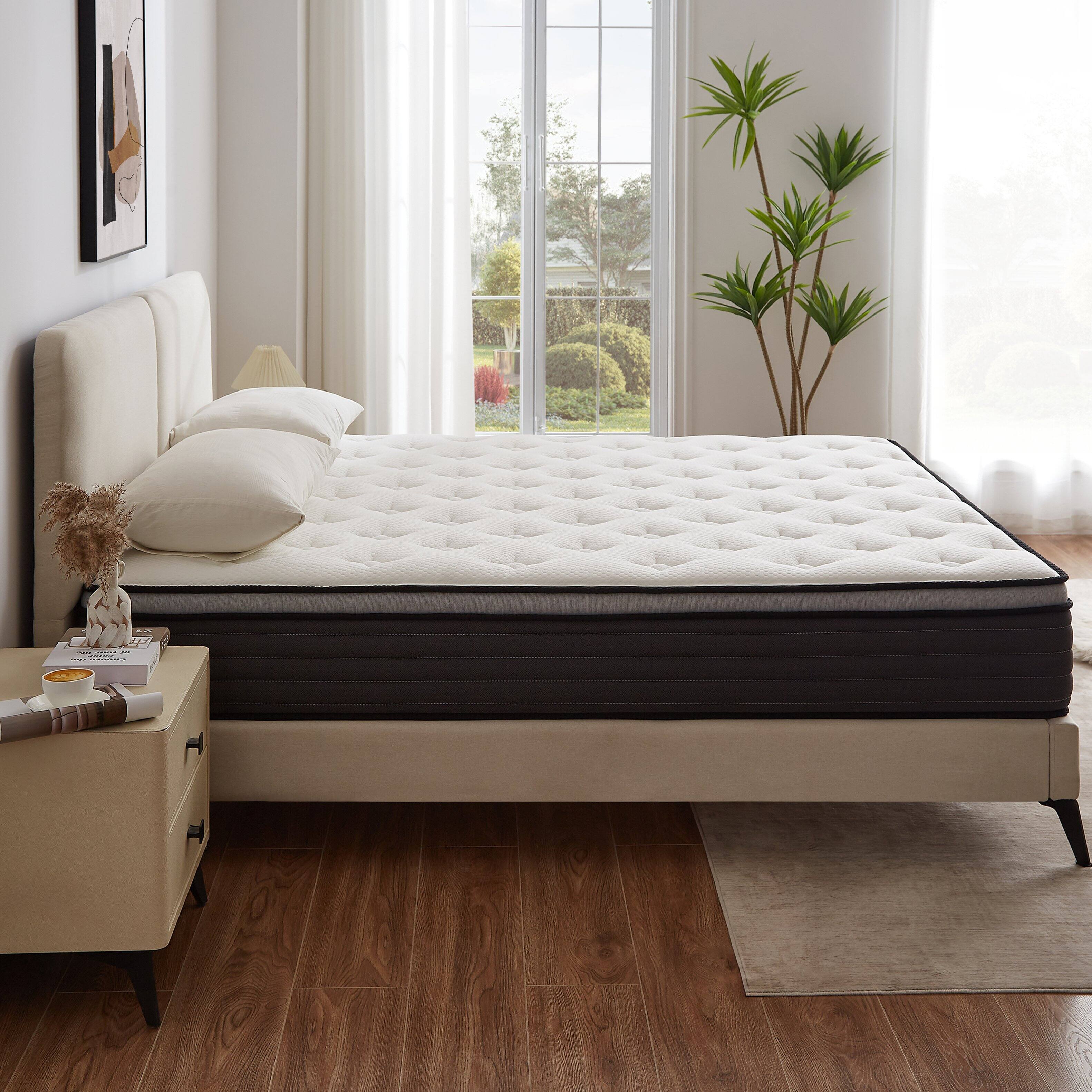 Alt View 1. Yardgrace - 10 Inch Hybrid Twin Mattress in a Box Pocket Springs Soft Breathable Medium Firm Motion Isolation,CertiPUR US - White.
