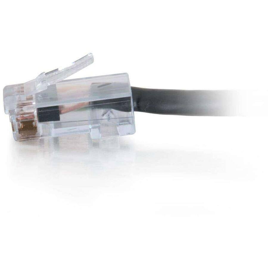 Front. C2G - C2G 20 ft Cat6 Non Booted Plenum UTP Unshielded Network Patch Cable - Black.