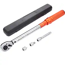 VEVOR - Torque Wrench, 10-150ft.lb/14-204n.m 1/2-inch Drive Click Torque Wrench, Dual-Direction Adjustable Torque Wrench Set - Orange