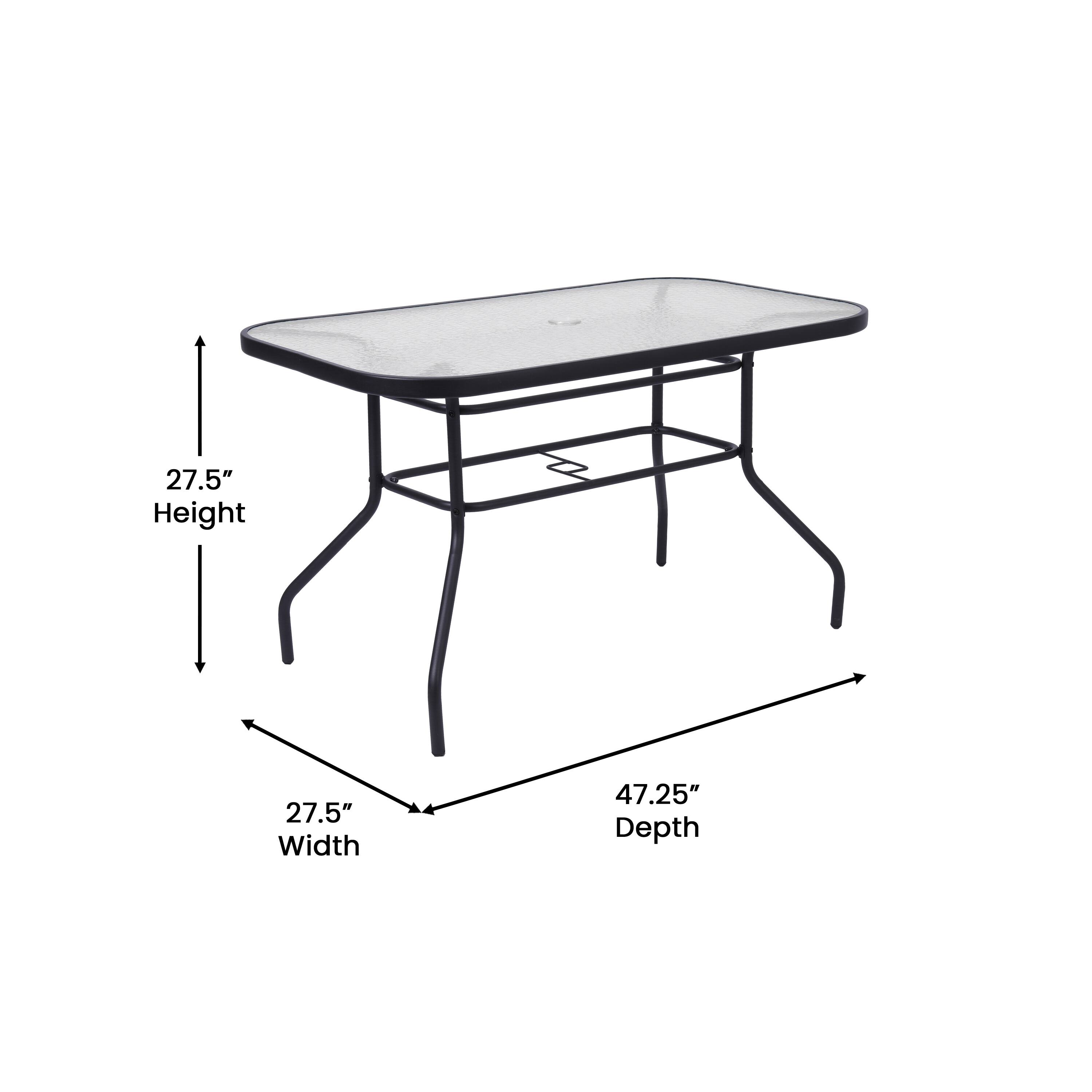 27.5" Height  
27.5" Width  
47.25" Depth