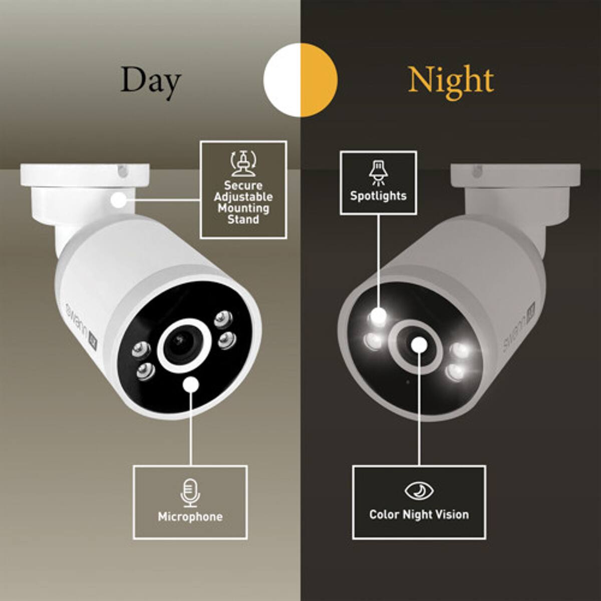 Day Night Secure Adjustable Mounting Stand Spotlights G0 S07 Microphone Color Night Vision