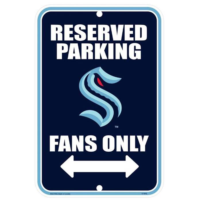 Seattle Kraken 15'' x 10'' Fan Parking Sign