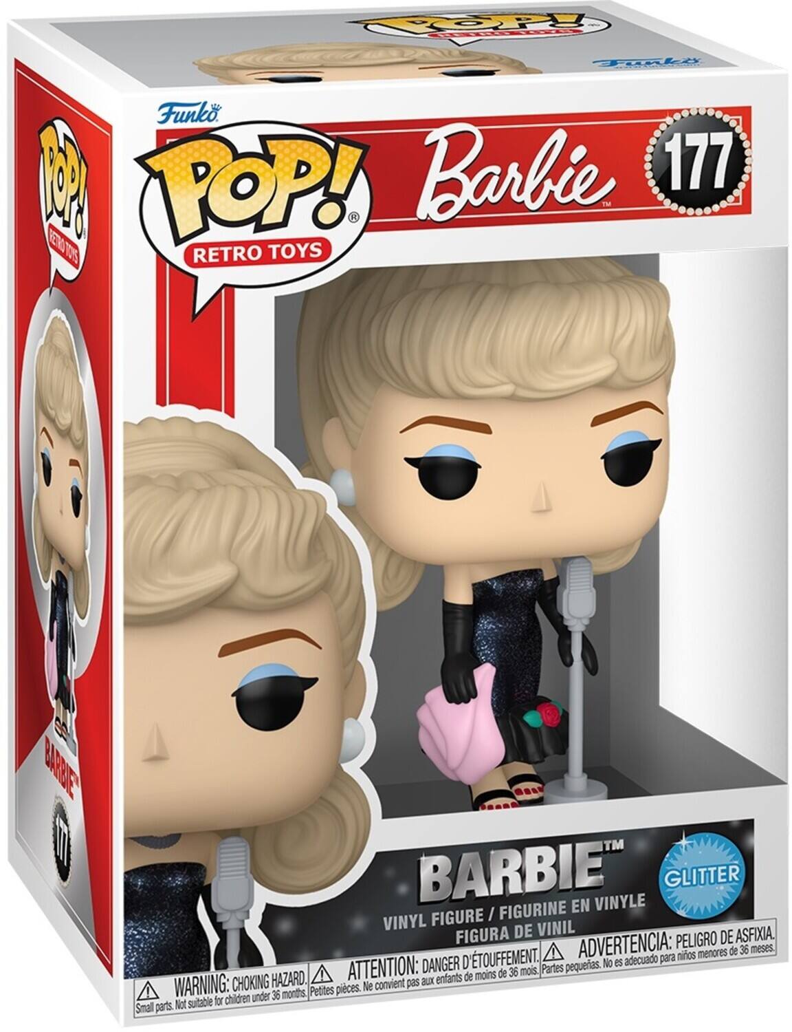 Funko POP! Retro Toys Barbie 177 TM R0105 Vinyl Figure / Figurine en Vinyle / Figura de Vinil. Warning: Choking Hazard. Small parts. Not suitable for children under 36 months.