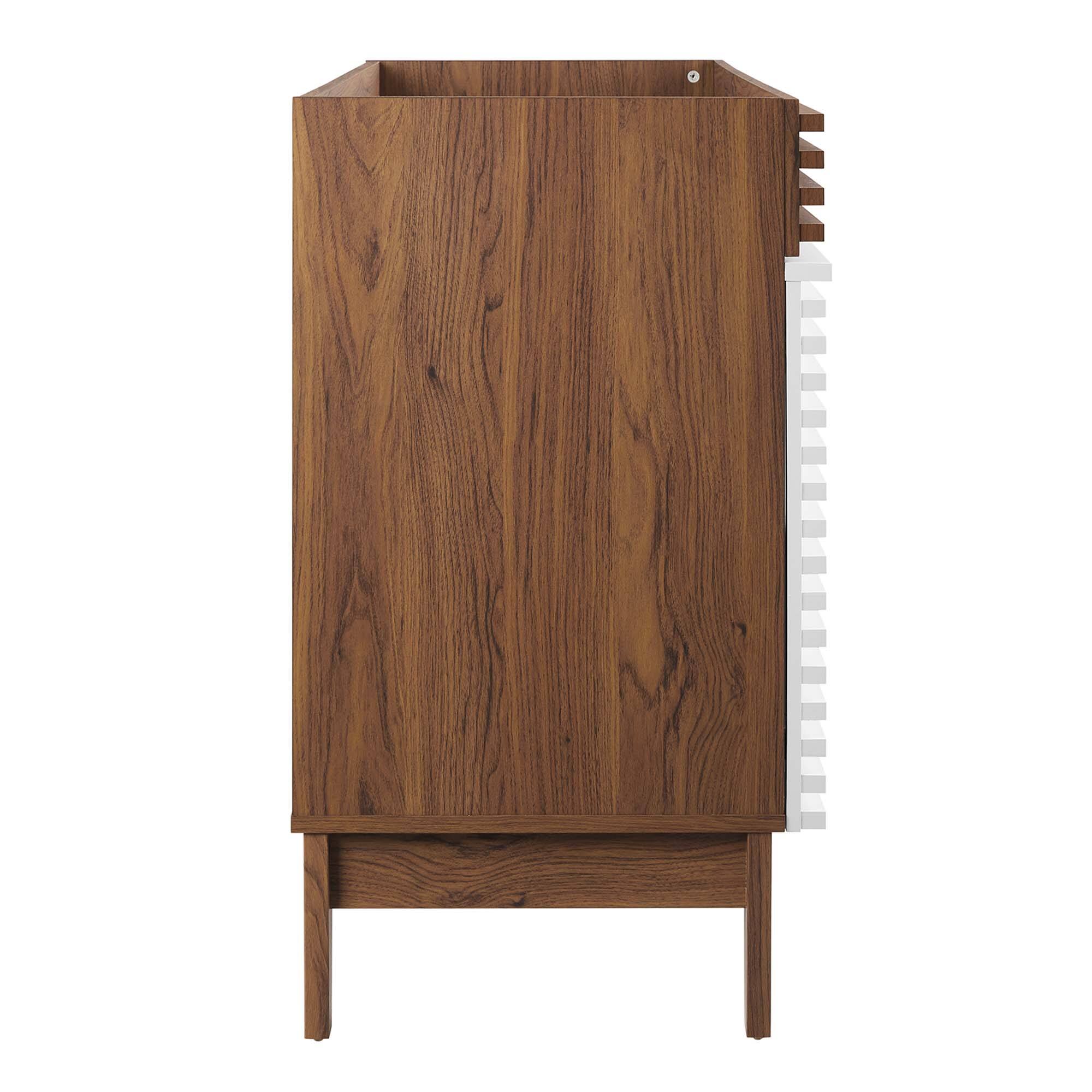 Alt View 1. Modway - Render 48" Bathroom Cabinet Basin Not Included by Modway - White Walnut.