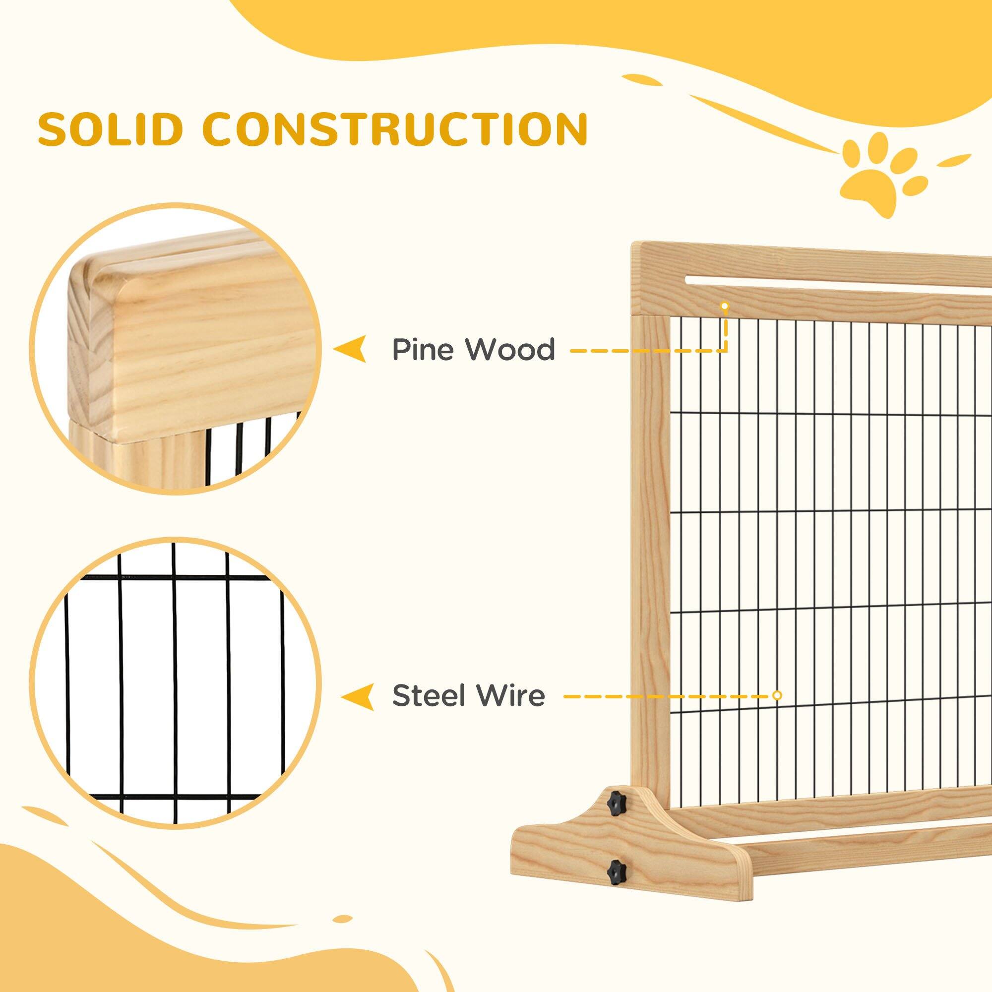 SOLID CONSTRUCTION

Pine Wood

Steel Wire